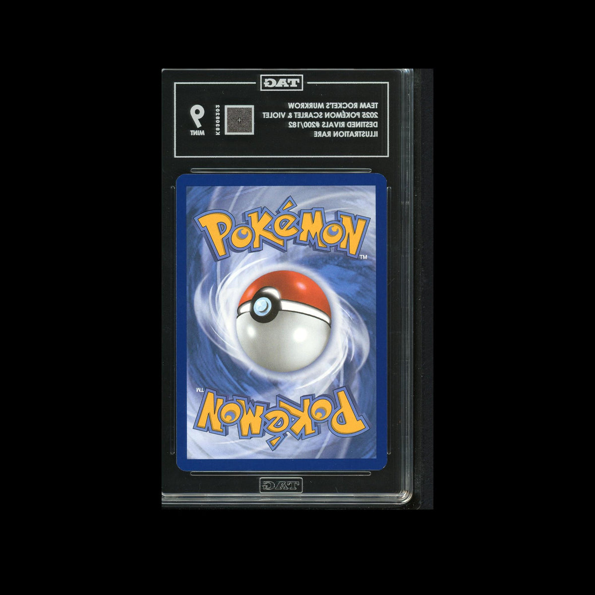 Pokémon Team Rocket's Murkrow – Destined Rivals IR 200/182| TAG 9 Mint Graded Card