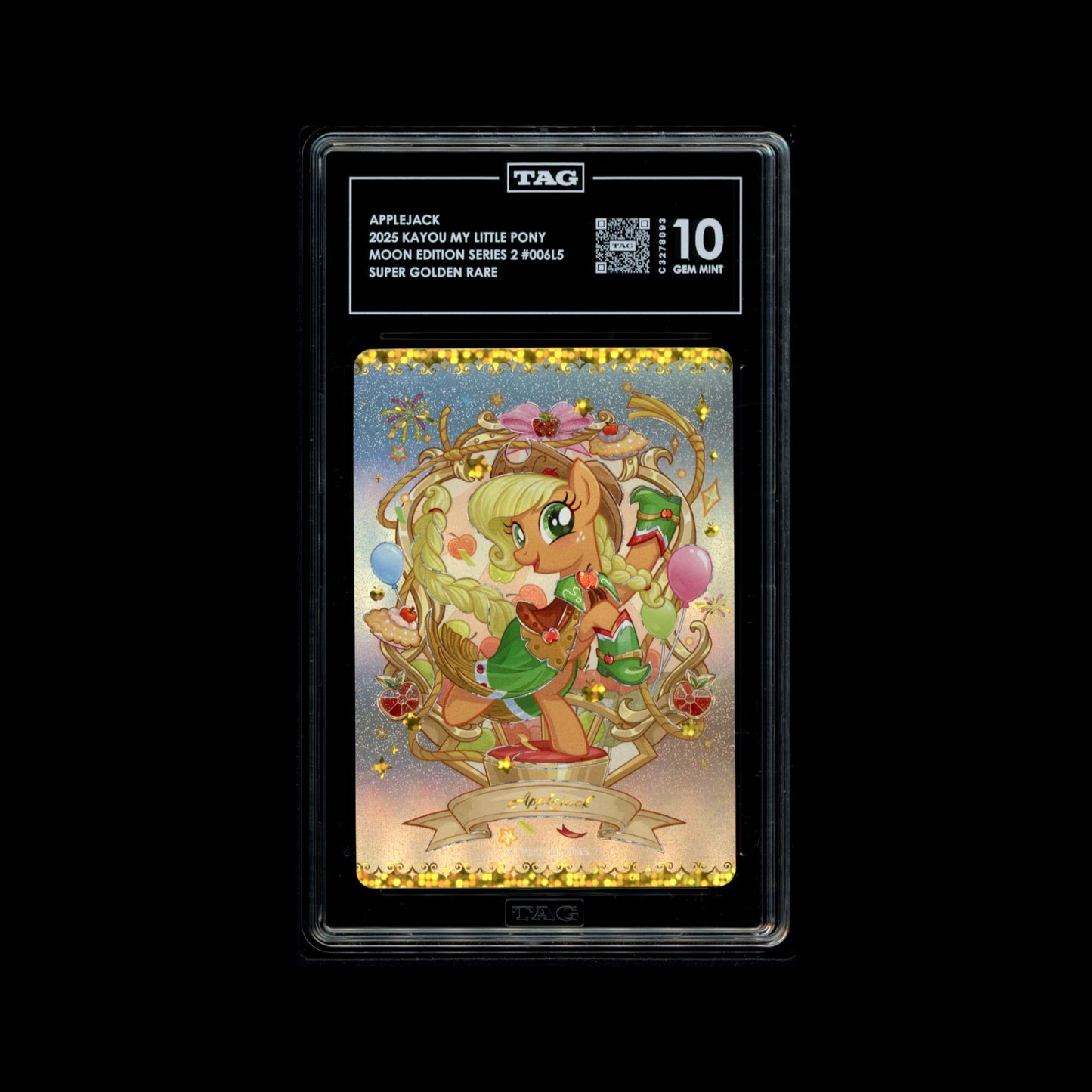 2025 Kayou My Little Pony Applejack – Moon Edition 2 SGR 006 | TAG 10 Gem Mint Graded Card