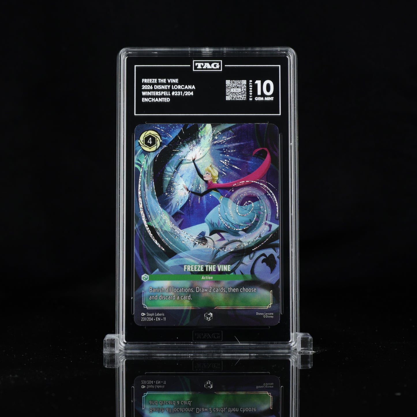 2026 Disney Lorcana Freeze the Vine - Winterspell Enchanted 231/204 | TAG 10 Gem Mint Graded Card