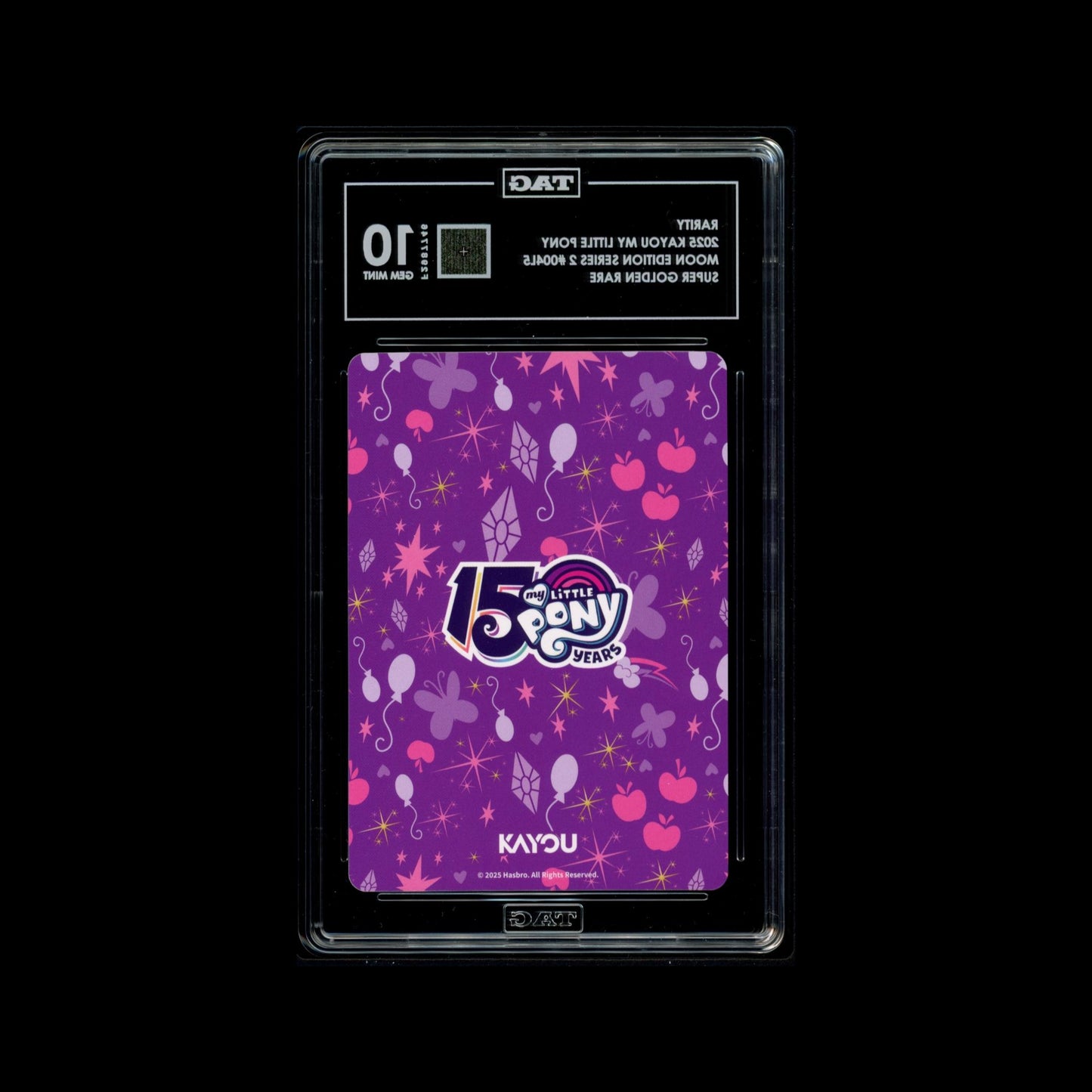 2025 Kayou My Little Pony Rarity – Moon Edition 2 SGR 004 | TAG 10 Gem Mint Graded Card