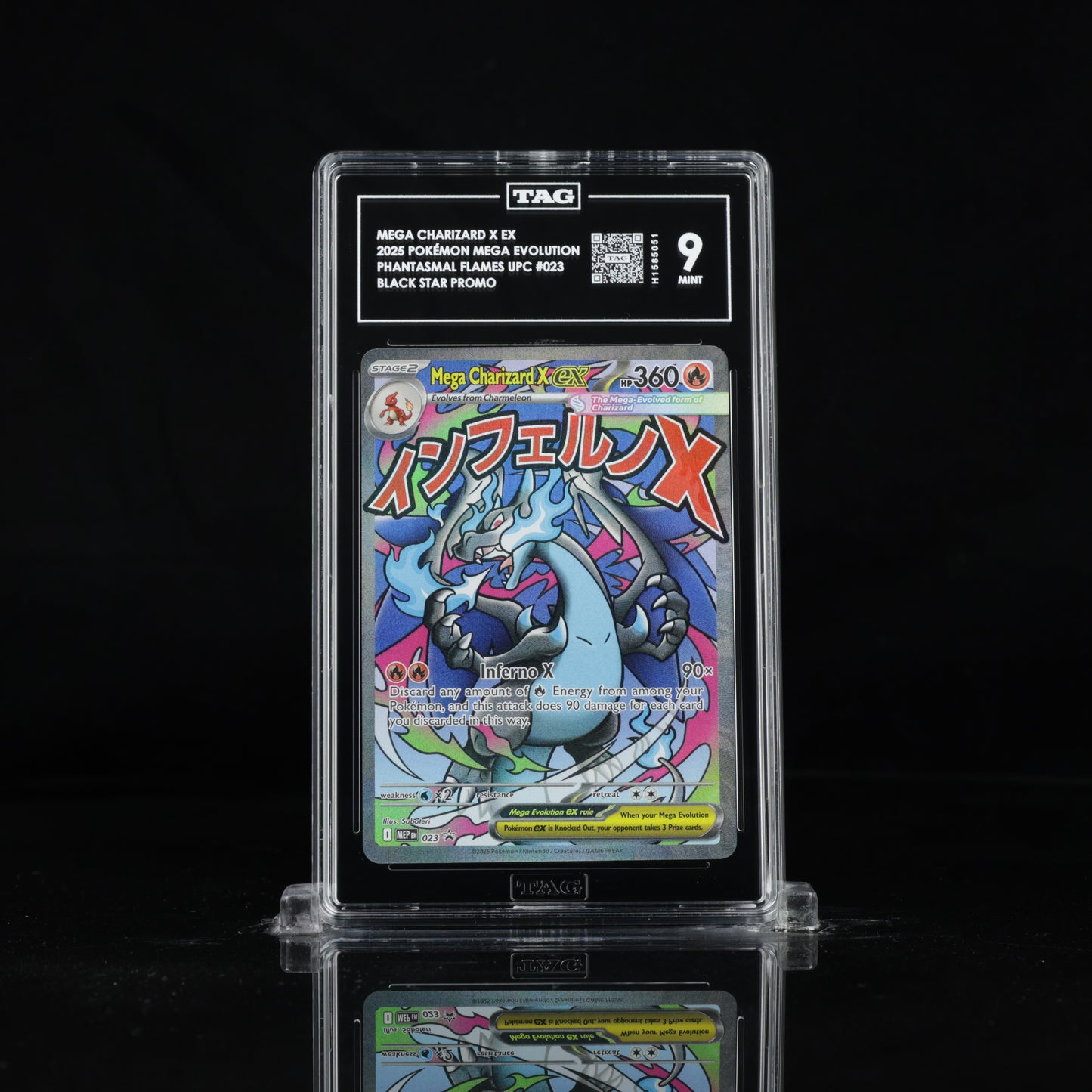Pokémon Mega Charizard X ex – Phantasmal Flames UPC Promo 023 | TAG 9 Mint Graded Card