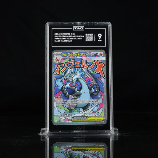 Pokémon Mega Charizard X ex – Phantasmal Flames UPC Promo 023 | TAG 9 Mint Graded Card