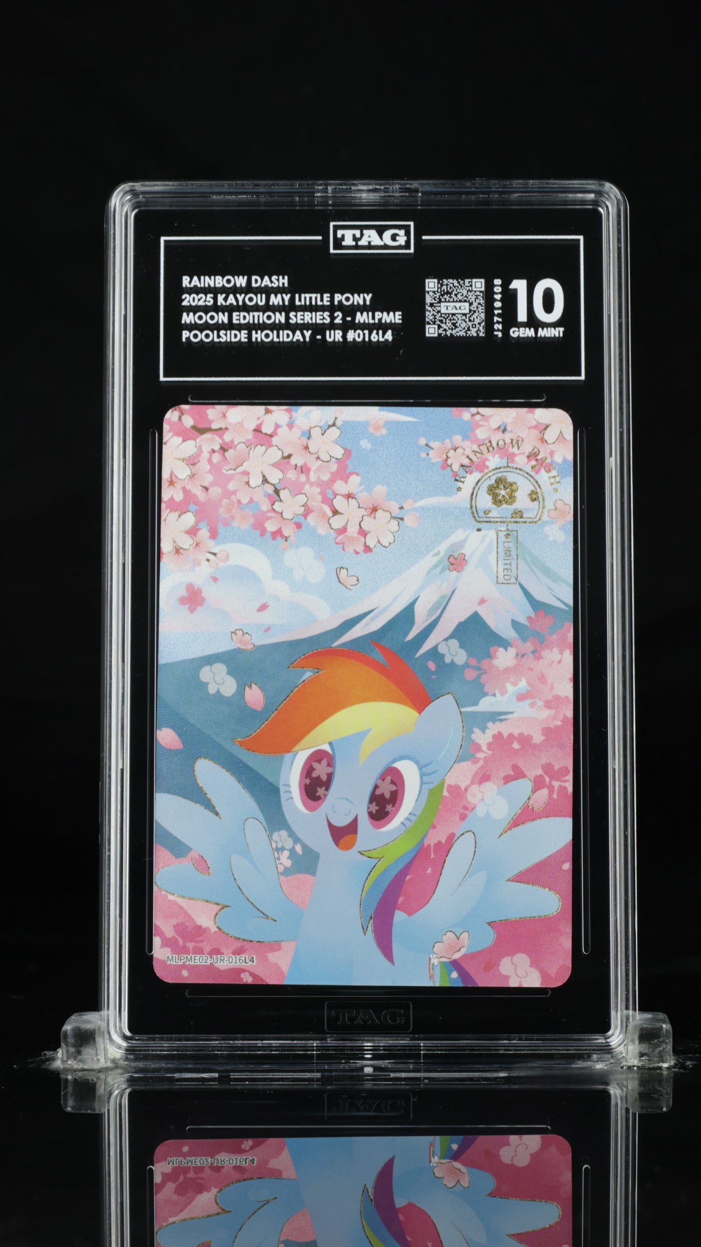 My Little Pony Rainbow Dash – Moon Edition 2 UR 016 | TAG 10 Gem Mint Graded Card
