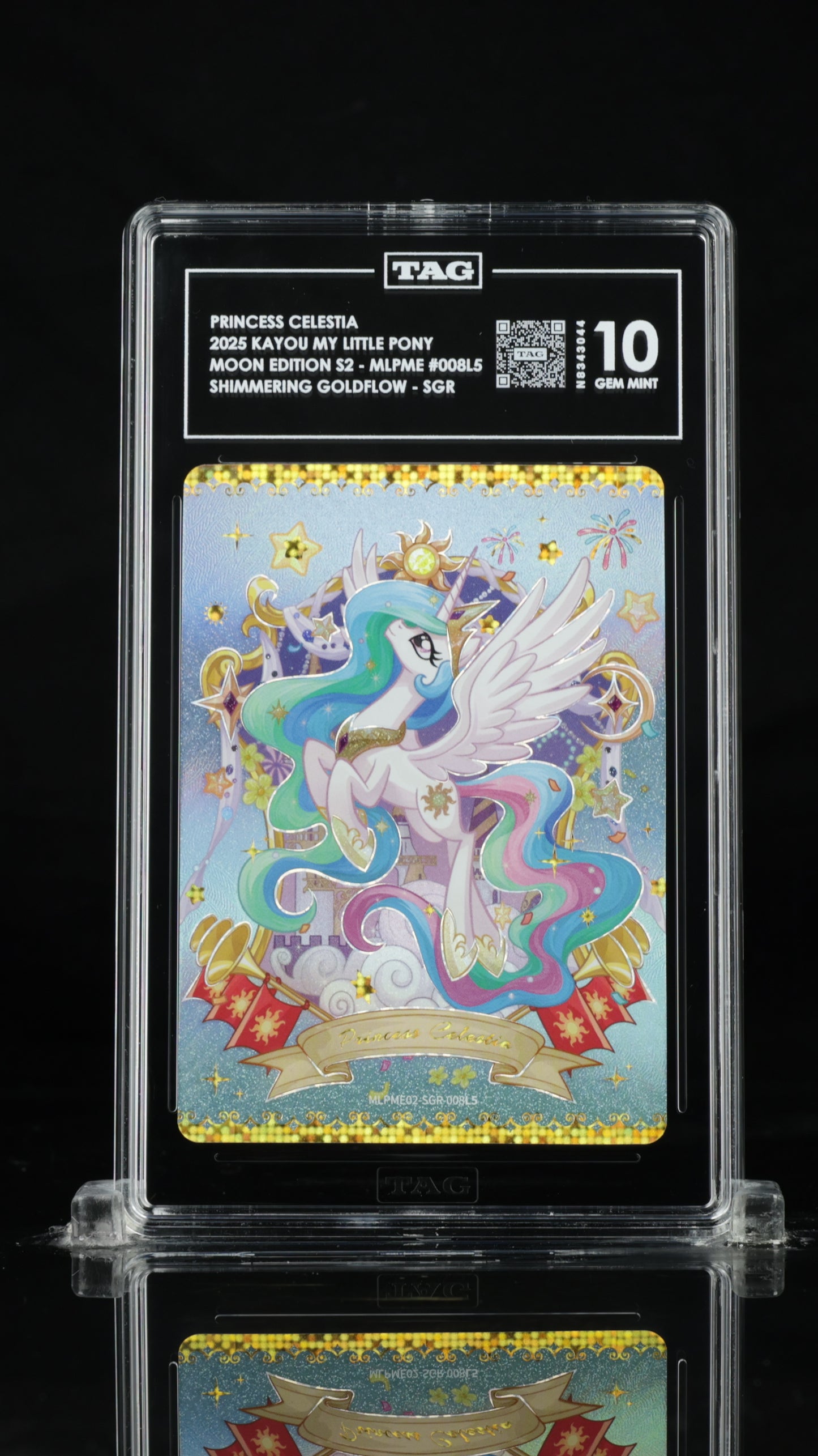 My Little Pony Princess Celestia – Moon Edition 2 SGR 009 | TAG 10 Gem Mint Graded Card