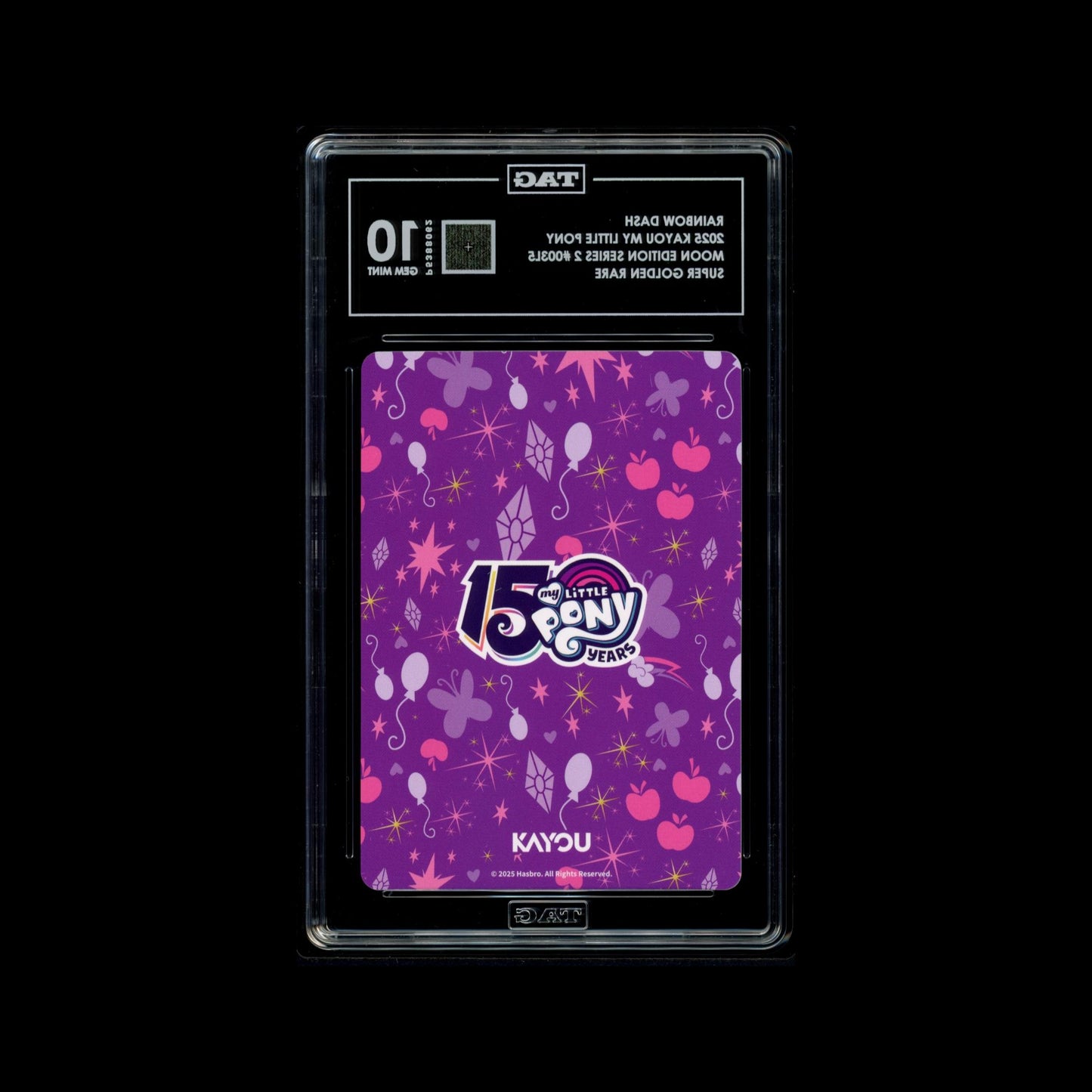 2025 Kayou My Little Pony Rainbow Dash – Moon Edition 2 SGR 003 | TAG 10 Gem Mint Graded Card