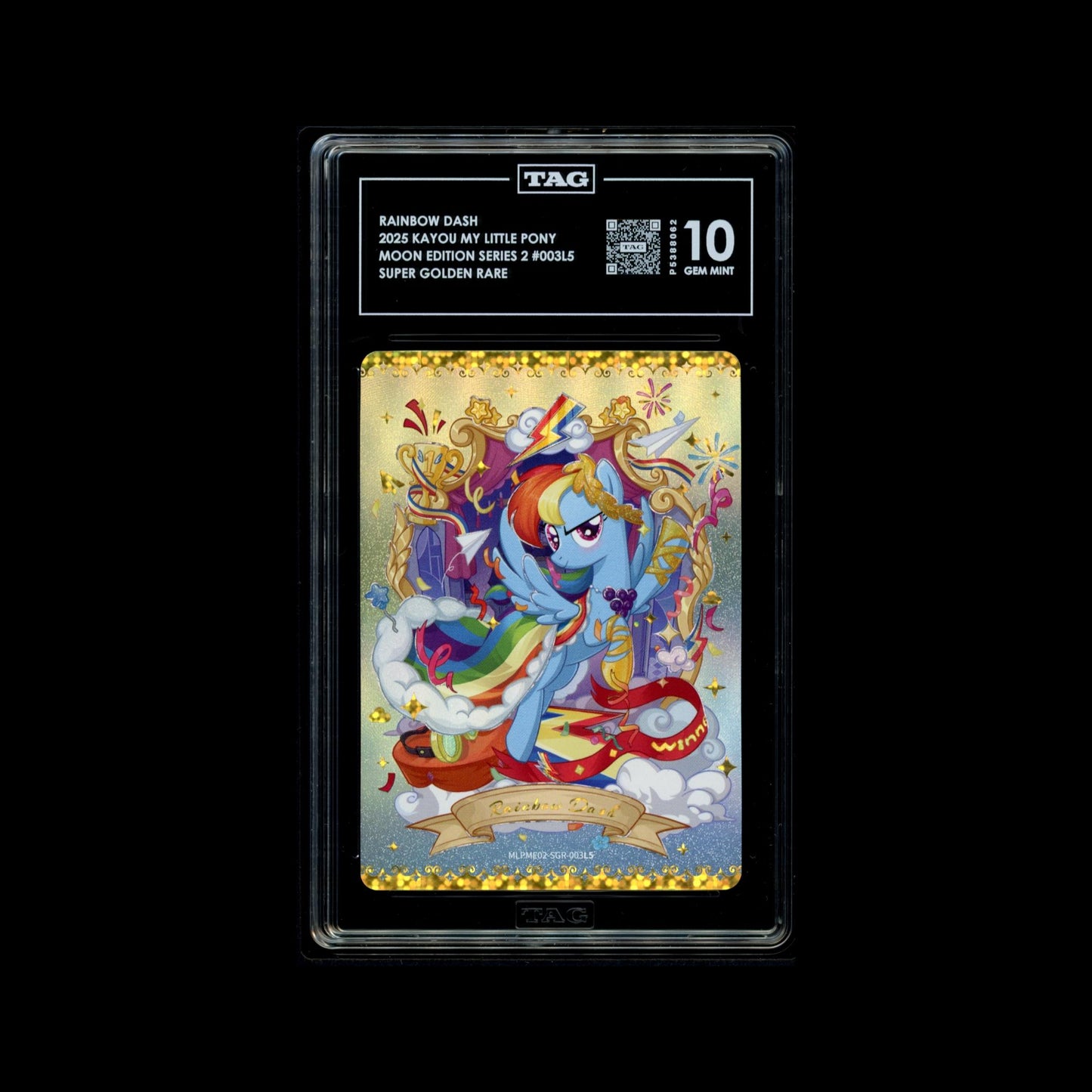 2025 Kayou My Little Pony Rainbow Dash – Moon Edition 2 SGR 003 | TAG 10 Gem Mint Graded Card