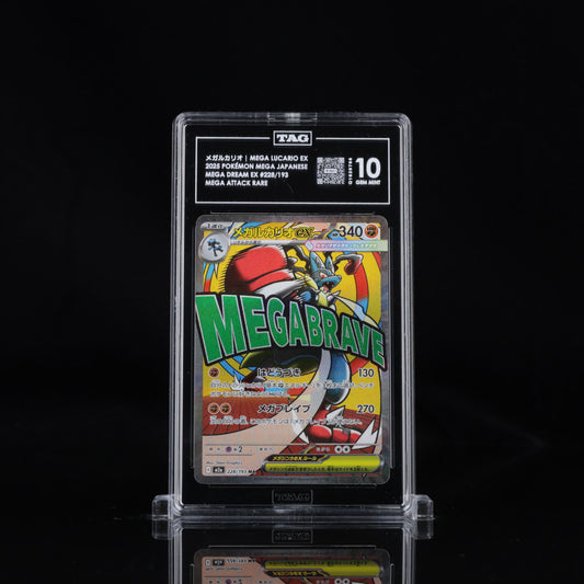 Pokémon Mega Lucario ex – Mega Dream MAR 228/193 | TAG 10 Gem Mint Graded Card