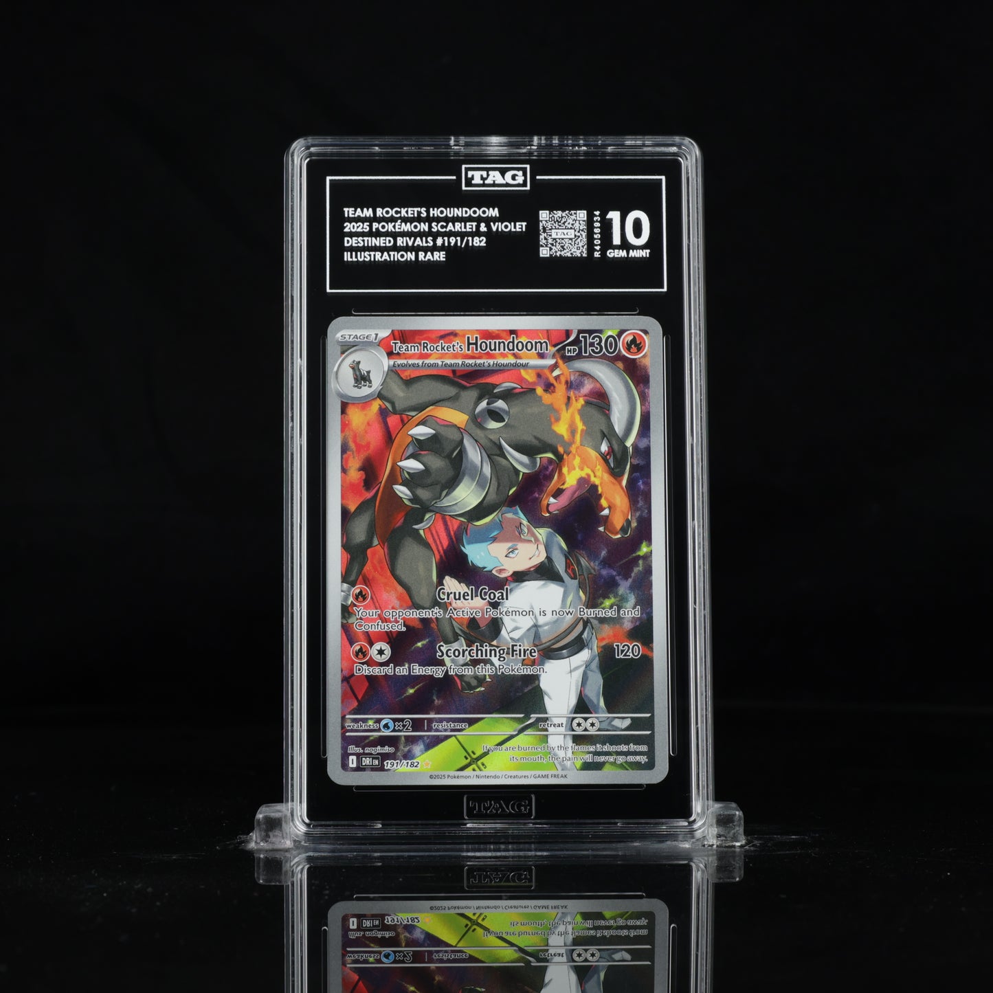 Pokémon Team Rocket's Houndoom – Destined Rivals IR 191/182 | TAG 10 Gem Mint Graded Card (Copy)