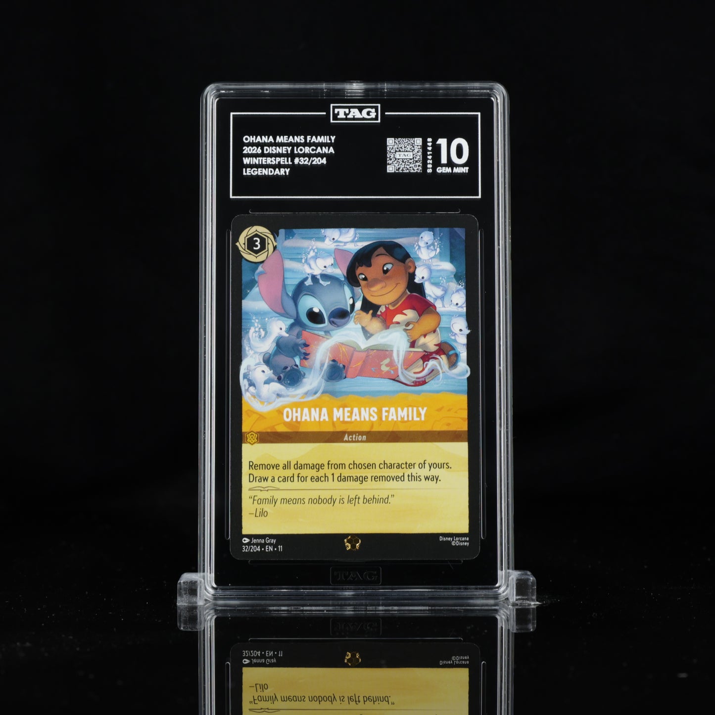 2026 Disney Lorcana Ohana Means Family - Winterspell Legendary 32/204 | TAG 10 Gem Mint Graded Card