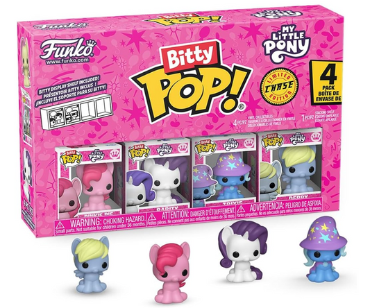Funko Pop Bitty Pop! – My Little Pony: Pinkie Pie, Rarity, Trixie, & Derpy