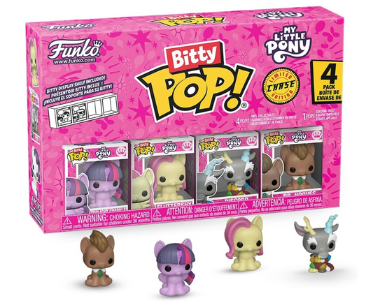 Funko Pop Bitty Pop! – My Little Pony:Twilight Sparkle, Fluttershy, Discord, & Dr. Hooves