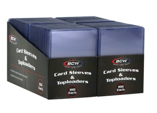 BCW 200 Count Card Sleeve & Toploader Combo Pack (200 Sleeves + 200 Toploaders)