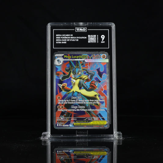 Pokémon Mega Lucario ex – Mega Evolution UR 160/132 | TAG 9 Mint Graded Card