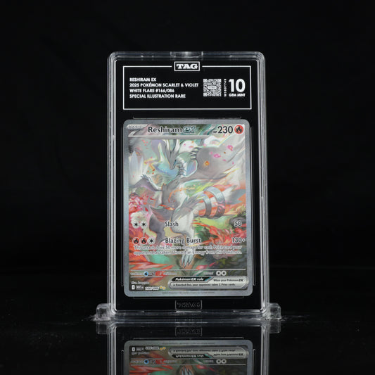 Pokémon Reshiram ex – White Flare SIR 166/086 | TAG 10 Gem Mint Graded Card