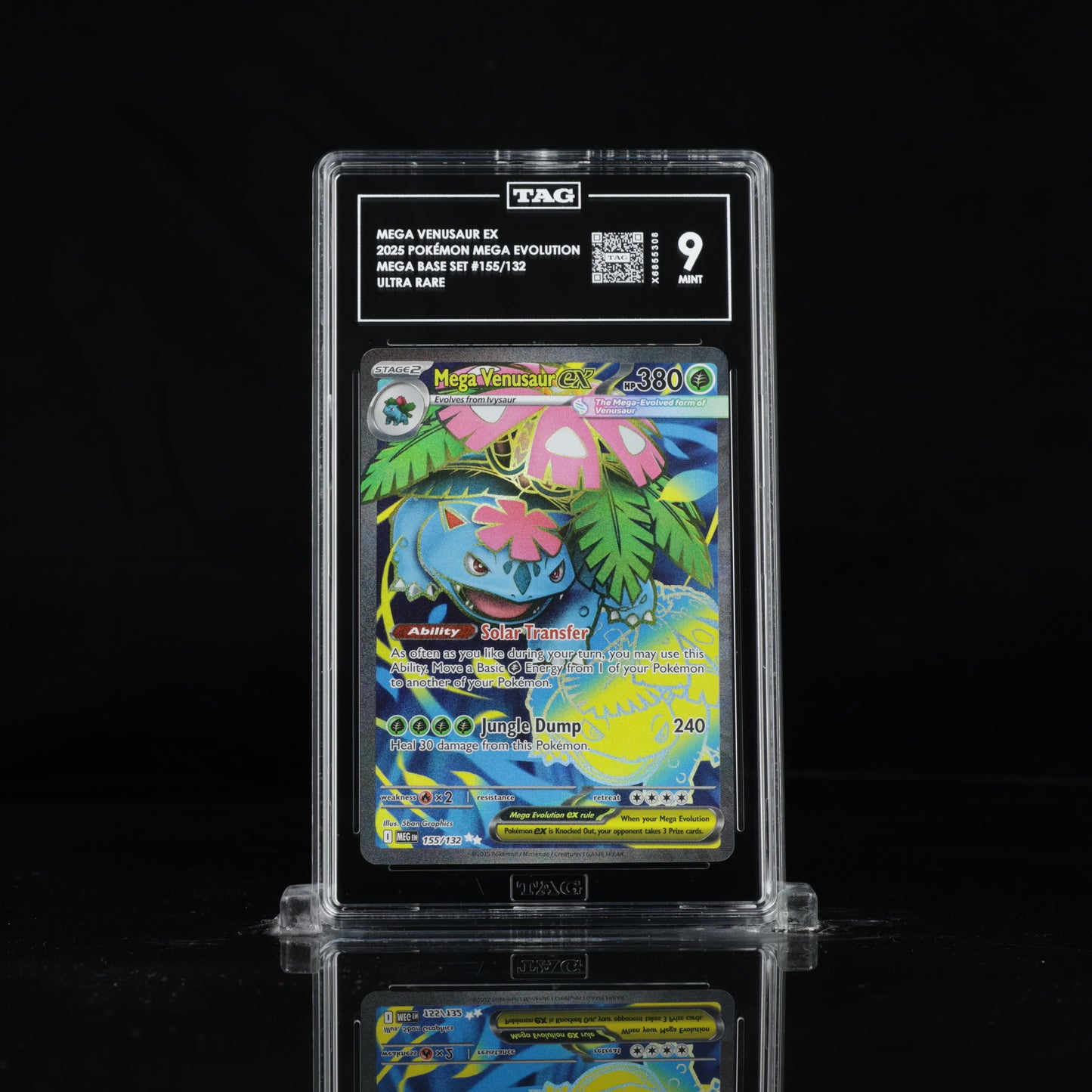 Pokémon Mega Venusaur ex – Mega Evolution UR 155/132 | TAG 9 Mint Graded Card