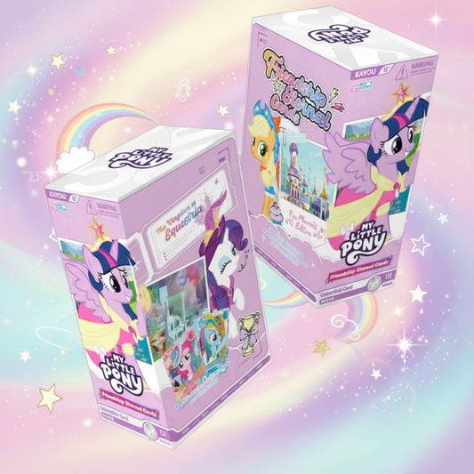 My Little Pony boxes with fun background